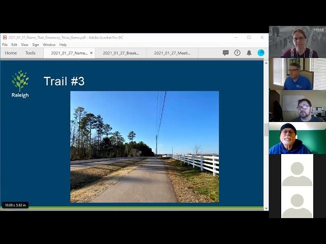 Greenway Master Plan Steering Committee Meeting January 27 2021 Breakout Session 1