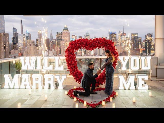 Sparkling Rooftop proposal in New York #proposal #proposalideas #nyc #vladleto #proposal007