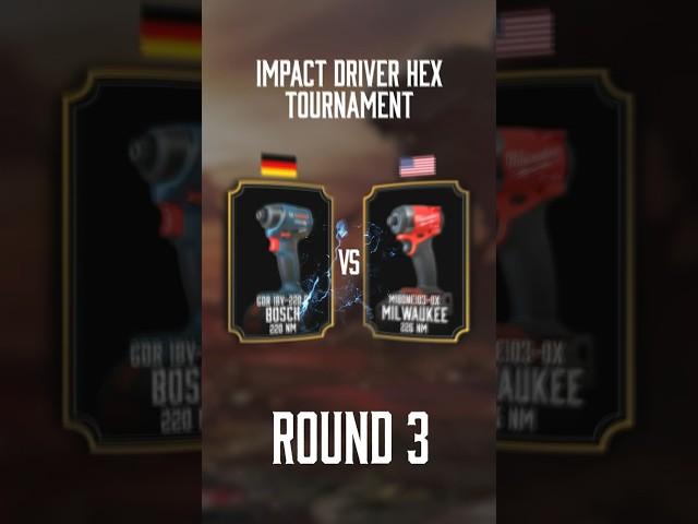 The 18V impact driver hex championship - Round 3 BOSCH  vs MILWAUKEE  #shorts