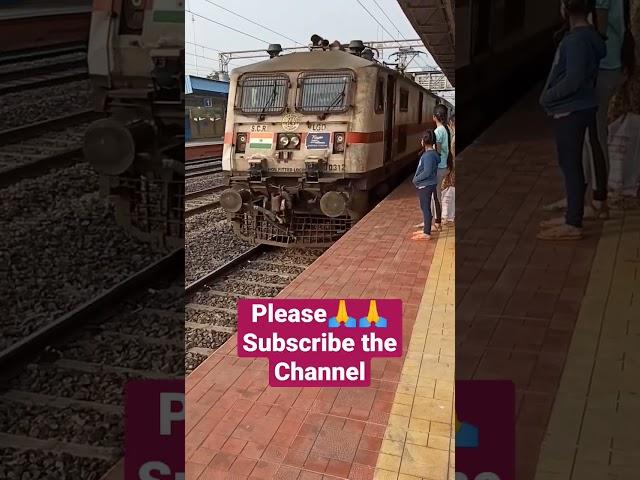 WAP 7 Loco Mass Entry  #shorts #indianrailways #travel #hyderabad #train#kaghaznagar