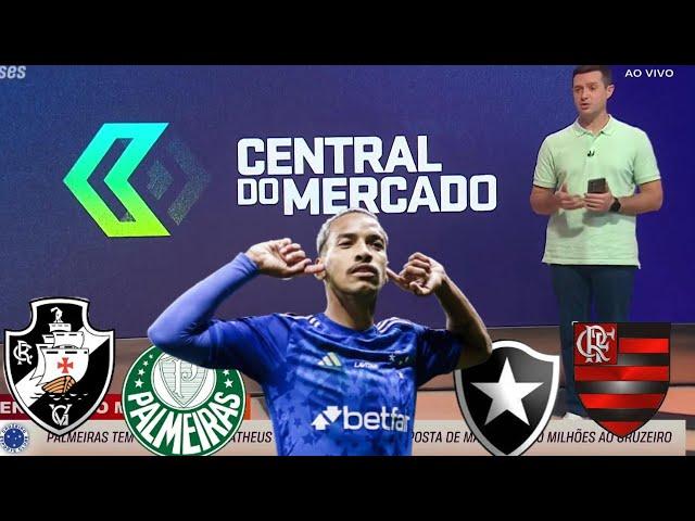 TROCA DE PASSES MERCADO DA BOLA PARA 2025 PALMEIRAS, BOTAFOGO, CRUZEIRO NA CENTRAL MERCADO 2025