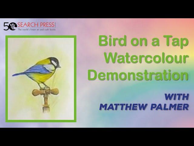 Matthew Palmer - Watercolour Painting of a Bird on a Tap