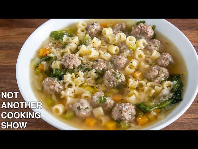 grandma's ITALIAN WEDDING SOUP (meatball soup)