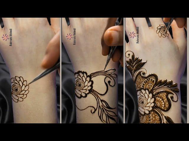 Top stylish back hand Arabic mehndi design | easy & simple mehndi design | mehandi design | mehndi.