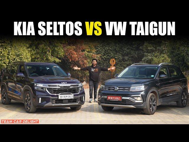 2024 Kia Seltos vs VW Taigun - Which is Best under Rs 20 lakh & Why? | Quick & Detailed Comparison