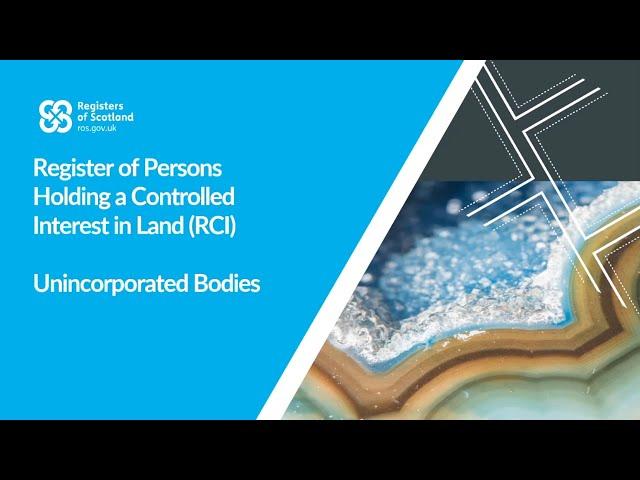 RCI Webinar | Unincorporated Bodies
