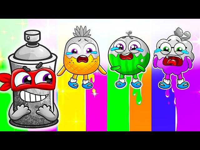 The Naughty Gray Crayon Song Rainbow Crayon Song  Yum Yum Kids Songs