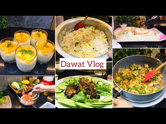 How I Manage DAWAT Alone | Dawat Recipes | Mango Dessert | Shadioun Waly Roast | Dawat tips