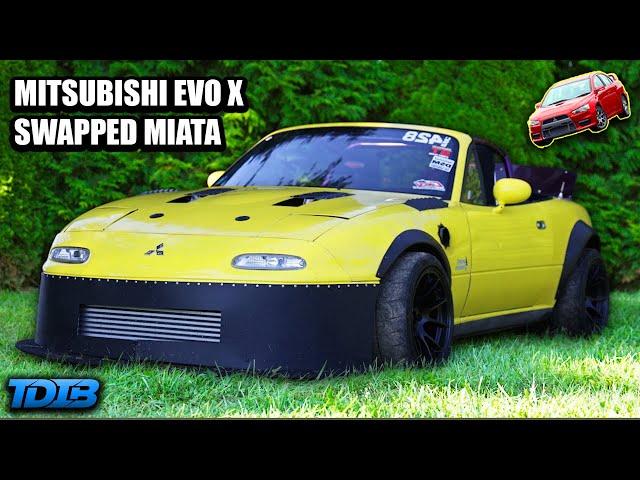 720HP Mitsubishi Evo X Swapped Miata is Terrifying