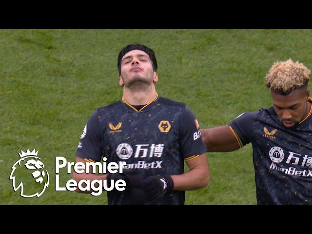 Wolves' Raúl Jiménez gets sent off after blocking free kick | Premier League | NBC Sports