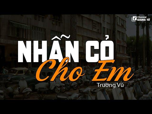 Nhẫn Cỏ Cho Em - Trường Vũ (Nhạc Xưa) | Nhạc Vàng Xưa Bất Hủ Một Thời