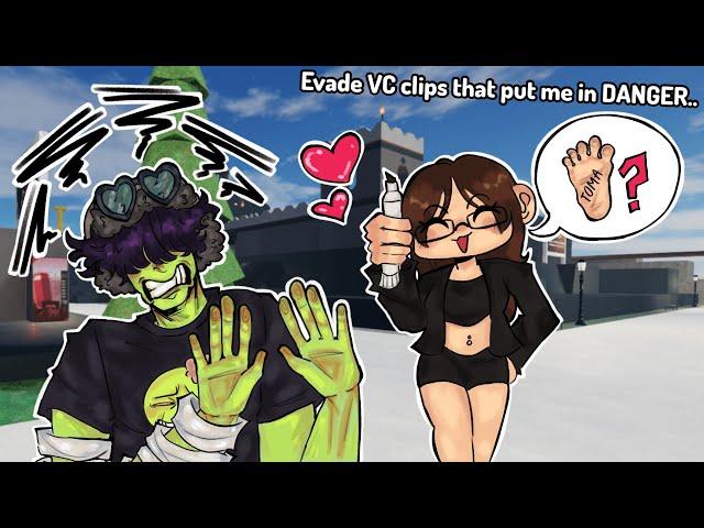 Evade VC clips that put me in DANGER.. | ROBLOX Funny Moments