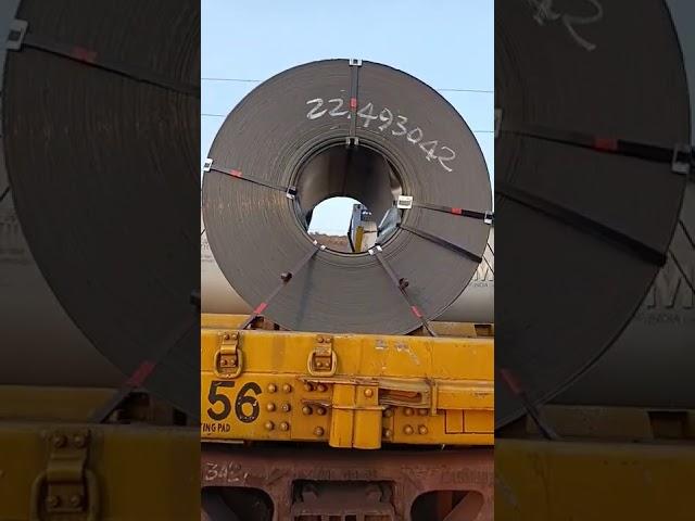 First Look of Steel Coil produced by Bhusan TATA Steel Factory for goods train loading