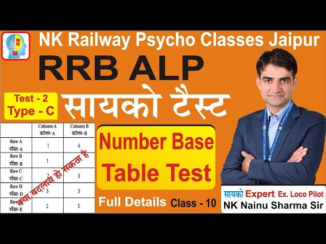 Number Base Table Test Full Detail RRB ALP PsychoTest #alp_psycho_test #cbat_test #cbt3 #psycho_test