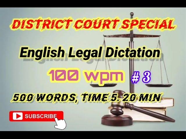 District court special 100 wpm l English legal dictation l Judgement l