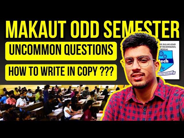 MAKAUT Odd Semester Unexpected Uncommon TOUGH QUESTION PAPER️#makaut #makautsemester