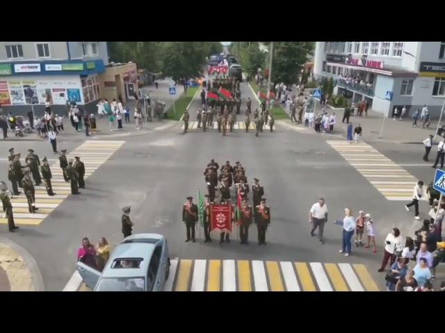 Торжественное шествие в честь 100-ия Осиповичского района.