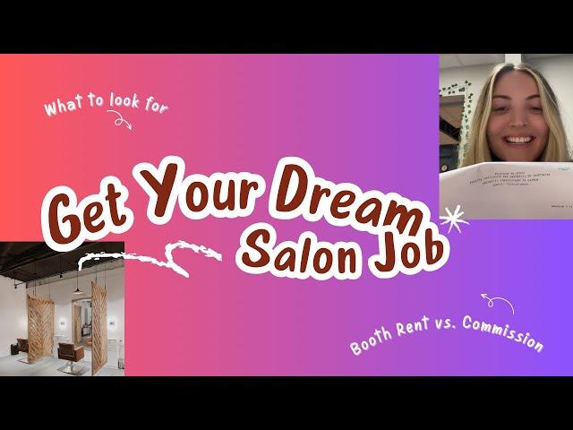 HOW TO GET YOUR DREAM SALON JOB!! | TIPS AND TRICKS TO START YOUR DREAM CAREER