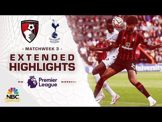 Bournemouth v. Tottenham Hotspur | PREMIER LEAGUE HIGHLIGHTS | 8/26/2023 | NBC Sports