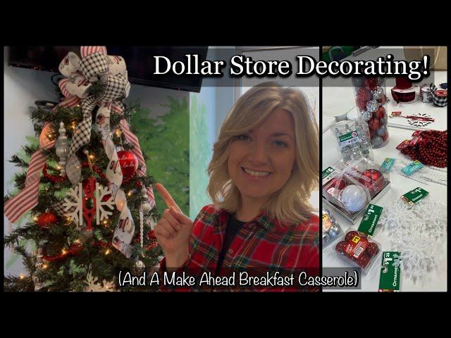 Decorating A Tree With Dollar Store Finds | Make Ahead Breakfast Casserole | Decorate With Me