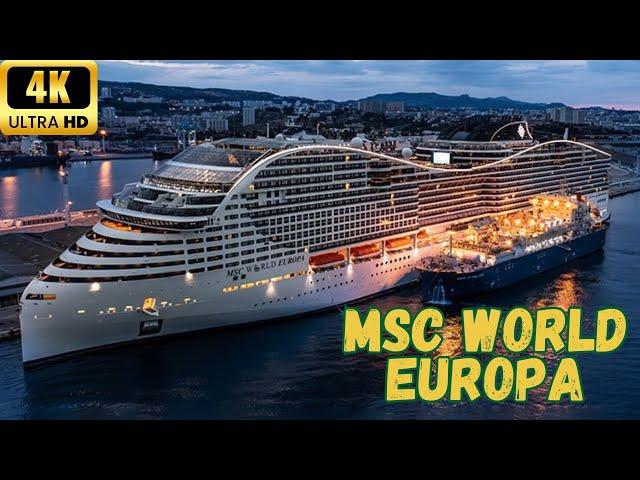 【4K】MSC World Europa: Embarkation - Cabin Tour - Breakfast, Lunch & Dinner - 60fps (Full Version)