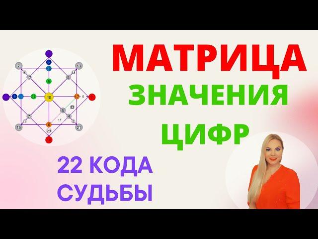 Расшифровка значений цифр Матрица Судьбы. Значение 22 кода судьбы. Значение чисел. Обучение Матрице.