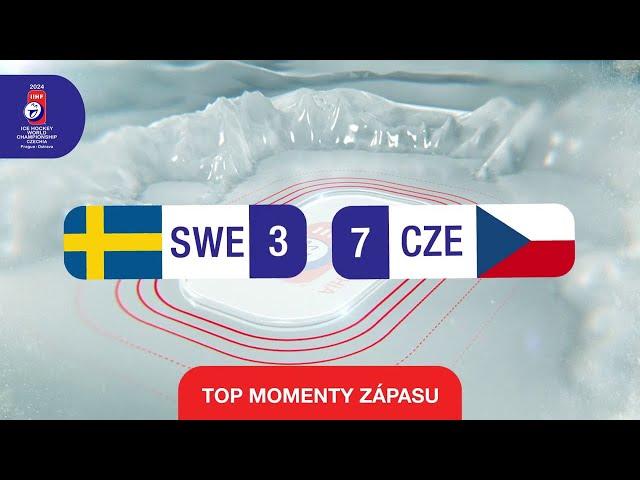 ŠVÉDSKO vs. ČESKO | 3:7 | IIHF Majstrovstvá sveta 2024 - Highlighty zápasu