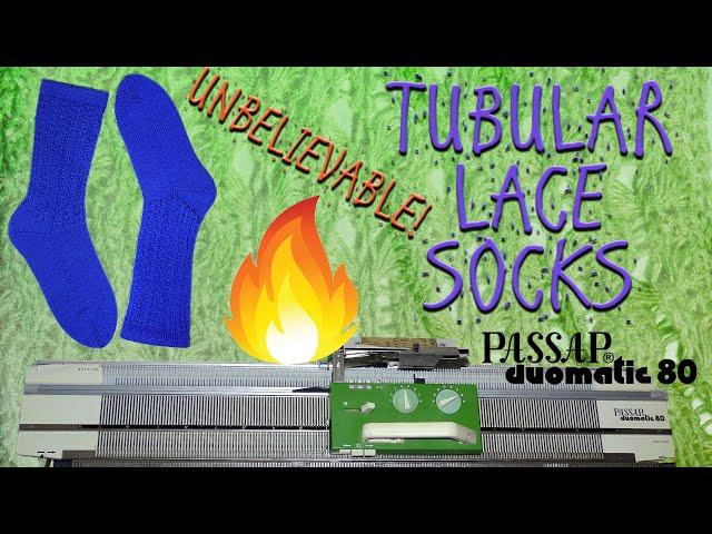 Passap Knitting Machine: Creating Stunning Tubular Tuck Lace Socks 