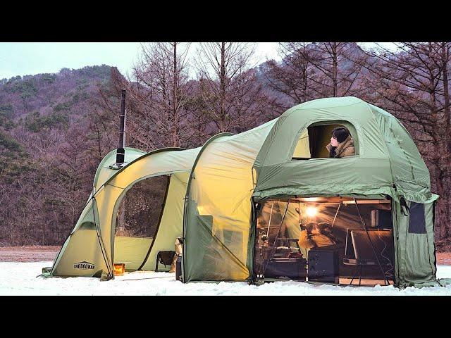 Luxury Solo Camping in 3-room Tent.with Land Rover Defender