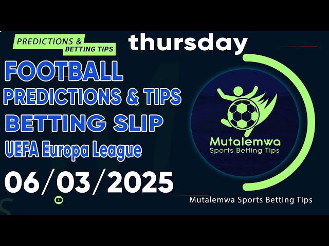 FOOTBALL PREDICTIONS TODAY 06/03/2025 PREDICTIONS TODAY | BETTING TIPS ,#betting@sports betting tips