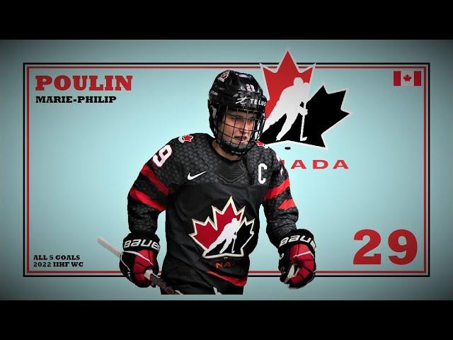 Marie-Philip Poulin (#29) ● ALL 5 Goals 2022 IIHF Women's WC - Highlights (HD)