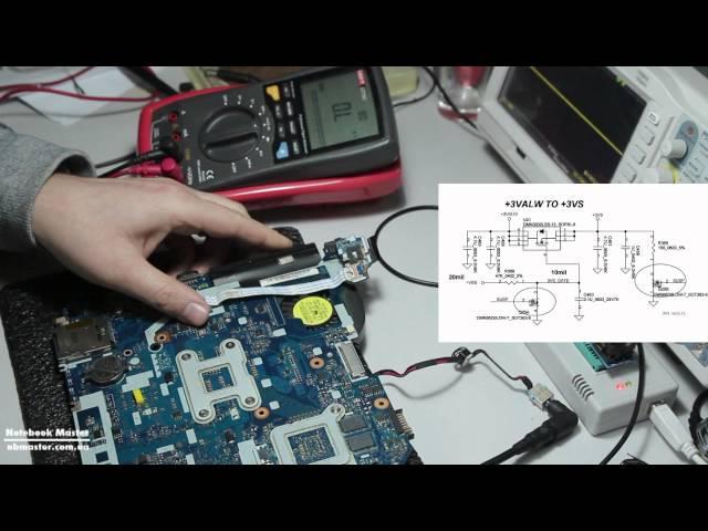  Ноутбук не включается - диагностика и ремонт материнской платы. Часть 1
