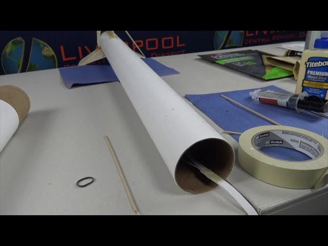 Build Session #3 - Attaching the shock cord and parachute to a LOC Graduator Rocket
