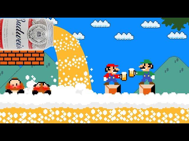 Super Mario Bros., but the Floor is Beer...