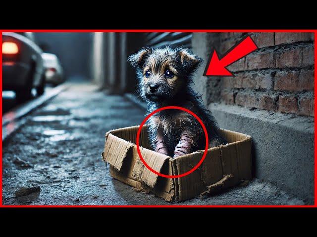 Abandoned Puppy Found in a Box – But the Vet’s Shocking Discovery Changed Everything!