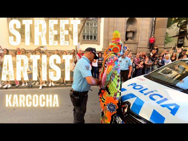 Nadie lo esperaba - Karcocha en Madeira Street Art Festival se fue con la Policia 