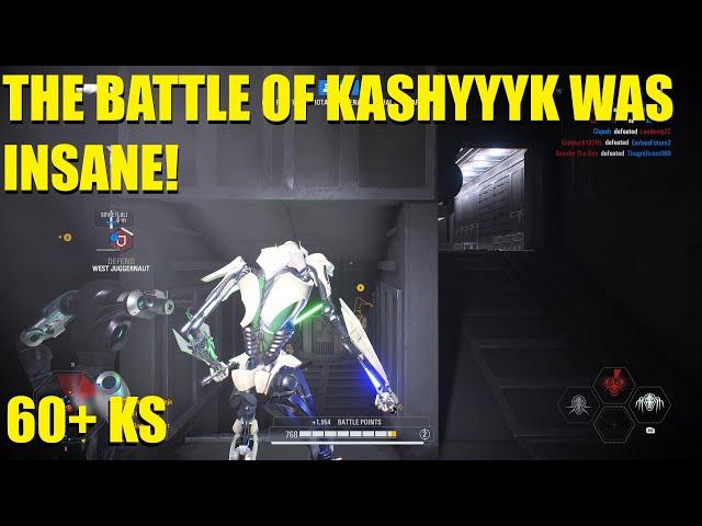 The Battle of Kashyyyk was insane! Huge 60+ killstreak! - Star Wars Battlefront 2