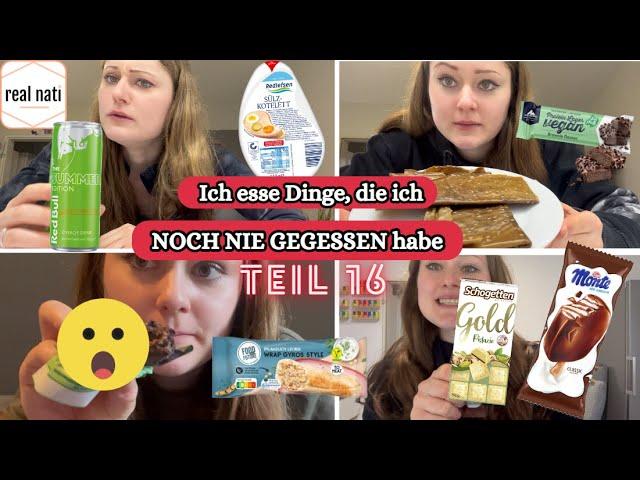 WER ISST SOWAS?!  Ich esse DINGE, die ich NOCH NIE GEGESSEN habe  Teil 16 Food Challenge