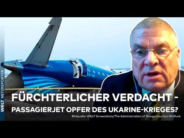 UKRAINE-KRIEG: Wurde der Passagierjet in Kasachstan von russischer Flugabwehr abgeschossen?