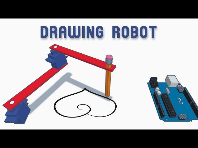 DIY Drawing Robot | Draw Anything With This Robot At Home | Arduino Servo Motor Robot | 2-DOF Robot