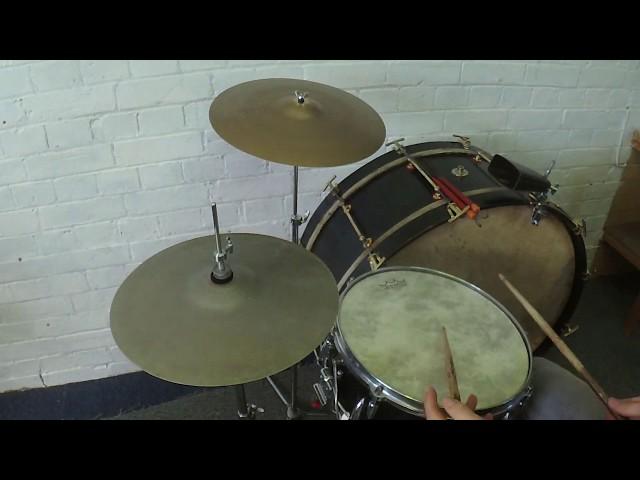 Bass drum demo - 1920s Marching Bass Drum Conversion