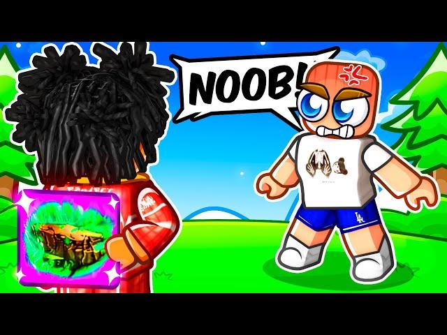 I Pretended to be a NOOB in Roblox Strongest Battlegrounds, Then Used a $100,000 ABILITY!