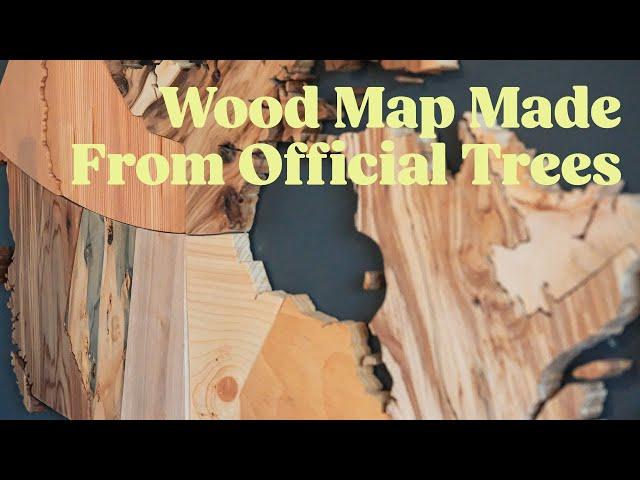 Map of Canada Made Out of Wood From Each Province and Territory's Official Tree (Compilation)