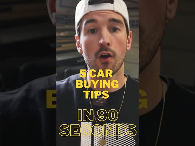 5 Car Buying Tips in 90 Seconds!! Full video @CarsNoCap  #carbuying #carreview #fyp