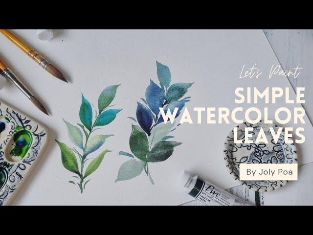 Let's Paint Relaxing Watercolor Leaves
