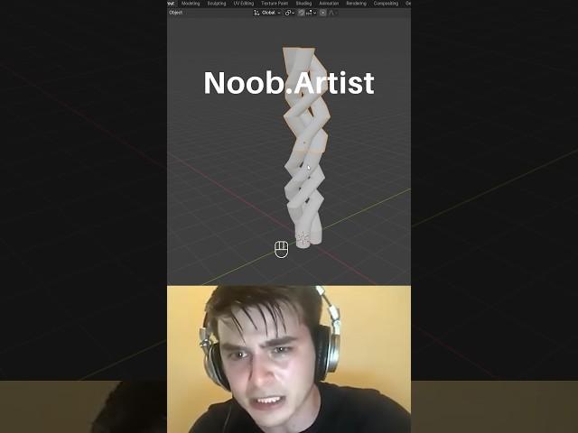 Noob vs Pro artist: creating ropes #blendertutorial #blender #blendercommunity #blender3d #b3d