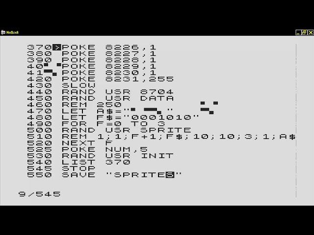 Sprites 19xx  SINCLAIR ZX80 ZX 80 ZX81 ZX 81 Science of Cambridge Ltd