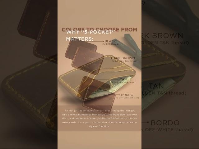 The Cortese Leather’s 5 Pocket Wallet is designed for ease #minimalist#leatherwallets #etsycanada