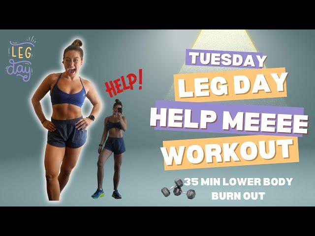 LOWER BODY STRENGTH WORKOUT, 35 MIN DB ONLY WORKOUT!