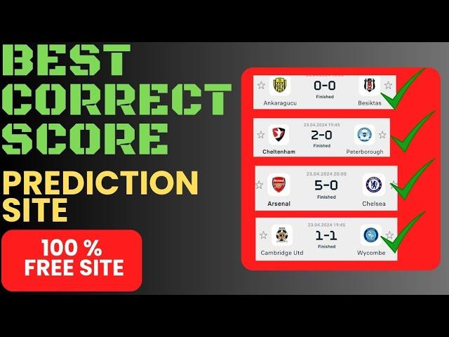 BEST CORRECT SCORE PREDICTION SITE | BEST FREE FOOTBALL PREDICTION SITE, #correctscorebetting